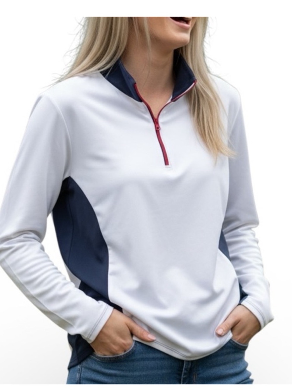 Foray Golf Red, White and Blue Pullover